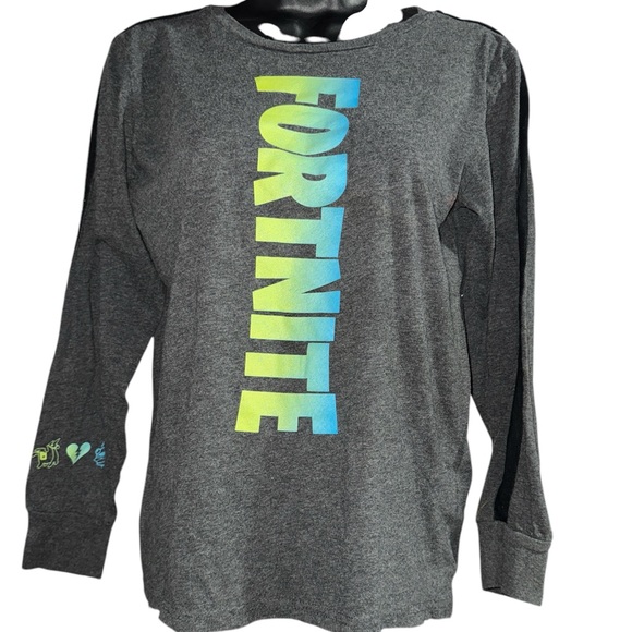 Kids Long Sleeved Fortnite Logo Tee - Size 14/16 - Picture 3 of 5